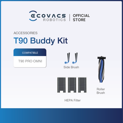 Ecovacs Deebot T90 Pro OMNI - Accessories Kit, Roller Mop And Dustbags