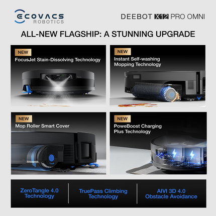 ECOVACS X12 Pro Omni Robot Vacuum Cleaner