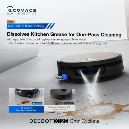ECOVACS Deebot X12S OmniCyclone Robot Vacuum Cleaner