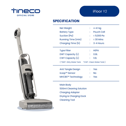 Tineco iFloor Y2 Cordless Wet Dry Vacuum Cleaner
