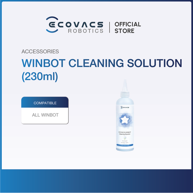 ECOVACS Winbot W2 Omni/Winbot Mini/Winbot Mini 2 Accessories Listing - Mop Cloth & Cleaning Solution