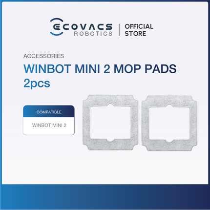 ECOVACS Winbot W2 Omni/Winbot Mini/Winbot Mini 2 Accessories Listing - Mop Cloth & Cleaning Solution