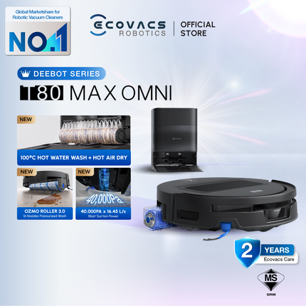 ECOVACS DEEBOT T80 Max Omni Robot Vacuum Cleaner