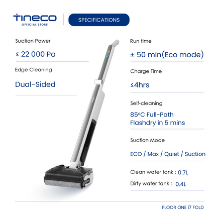 Tineco Floor One i7 Fold Wet Dry Vacuum Cleaner
