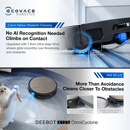 ECOVACS Deebot X12S OmniCyclone Robot Vacuum Cleaner