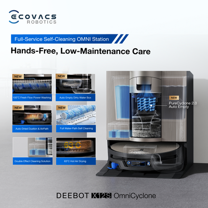 ECOVACS Deebot X12S OmniCyclone Robot Vacuum Cleaner