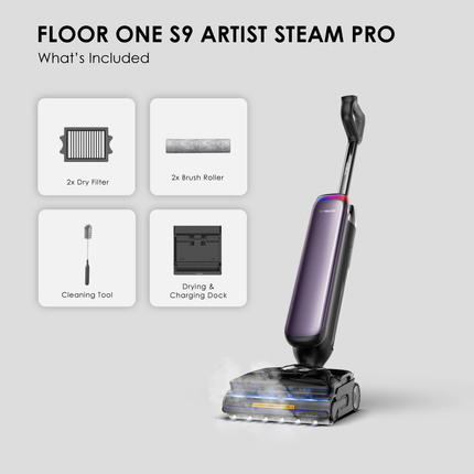 Tineco Floor One S9 Artist Steam Pro Smart Wet Dry Vacuum Cleaner