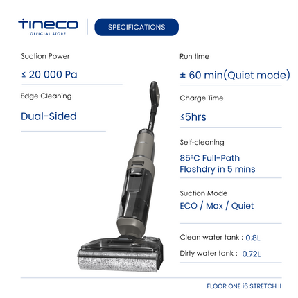 Tineco Floor One i6 Stretch II Wet & Dry Vacuum Cleaner