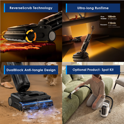 Tineco Floor One Switch S7 Steam Spot Kit Smart 6-in-1 Multi-Function Wet Dry Vacuum Cleaner