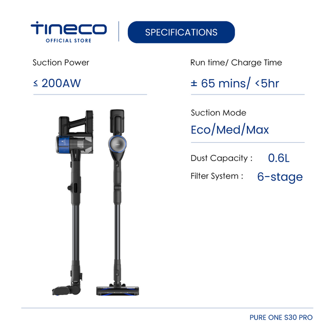 Tineco Pure One S30 Pro Cordless Stick Vacuum Cleaner