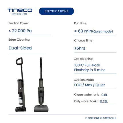 Tineco Floor One i6 Stretch II Wet & Dry Vacuum Cleaner