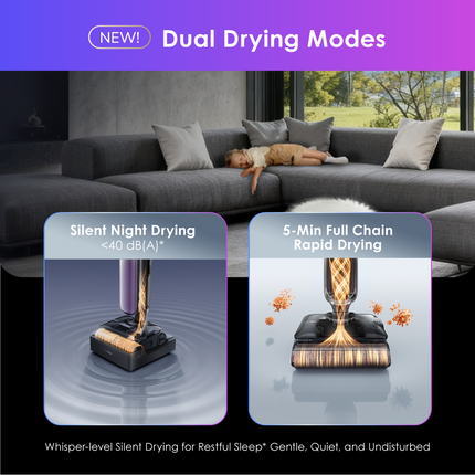 Tineco Floor One S9 Artist Steam Pro Smart Wet & Dry Vacuum Cleaner (Purple)