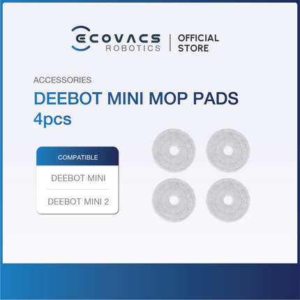 Ecovacs Deebot Mini/Mini 2 Accessories Listing - Accs Kit, Dustbag, Mop Pads, Roller Brush & Water Tank