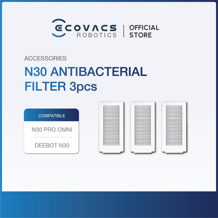 ECOVACS Deebot N30/N30 PRO OMNI Series - Accessories Kit, Mop Pads, Solid Floor Cleaner & Dustbag