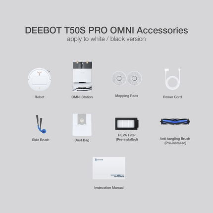 ECOVACS Deebot T50S Pro Omni Robot Vacuum