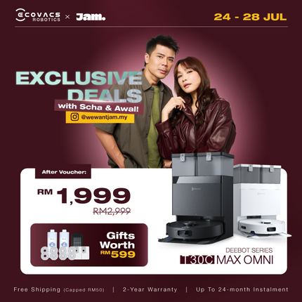 [Scha & Awal Exclusive 24 - 28 Jul] ECOVACS Deebot T30C Max Omni Robot Vacuum