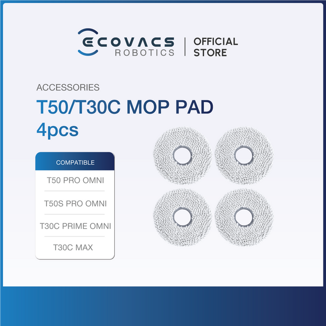 Ecovacs Deebot T50/T50S Pro Omni - Accessories Kit, Mop Pads & Dustbag