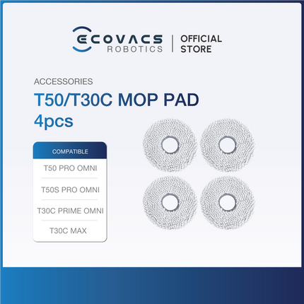Ecovacs Deebot T30C Prime Omni/T30C Max - Accessories Kit, Mop Cloth & Dustbag