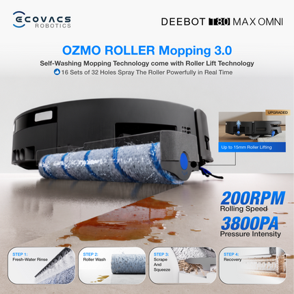 ECOVACS DEEBOT T80 Max Omni Robot Vacuum Cleaner
