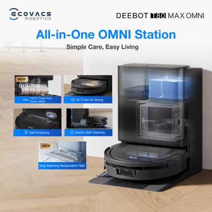 ECOVACS DEEBOT T80 Max Omni Robot Vacuum Cleaner