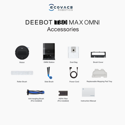 ECOVACS DEEBOT T80 Max Omni Robot Vacuum Cleaner