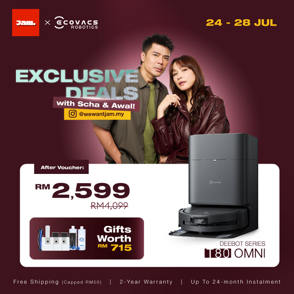 [Scha & Awal Exclusive 24 - 28 Jul] ECOVACS DEEBOT T80 Omni Floor Washing Robot Vacuum