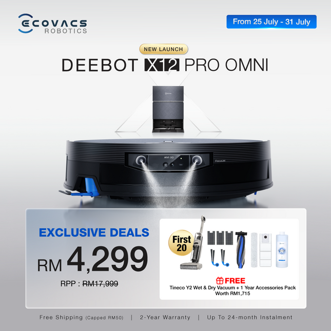 ECOVACS X12 Pro Omni Robot Vacuum Cleaner