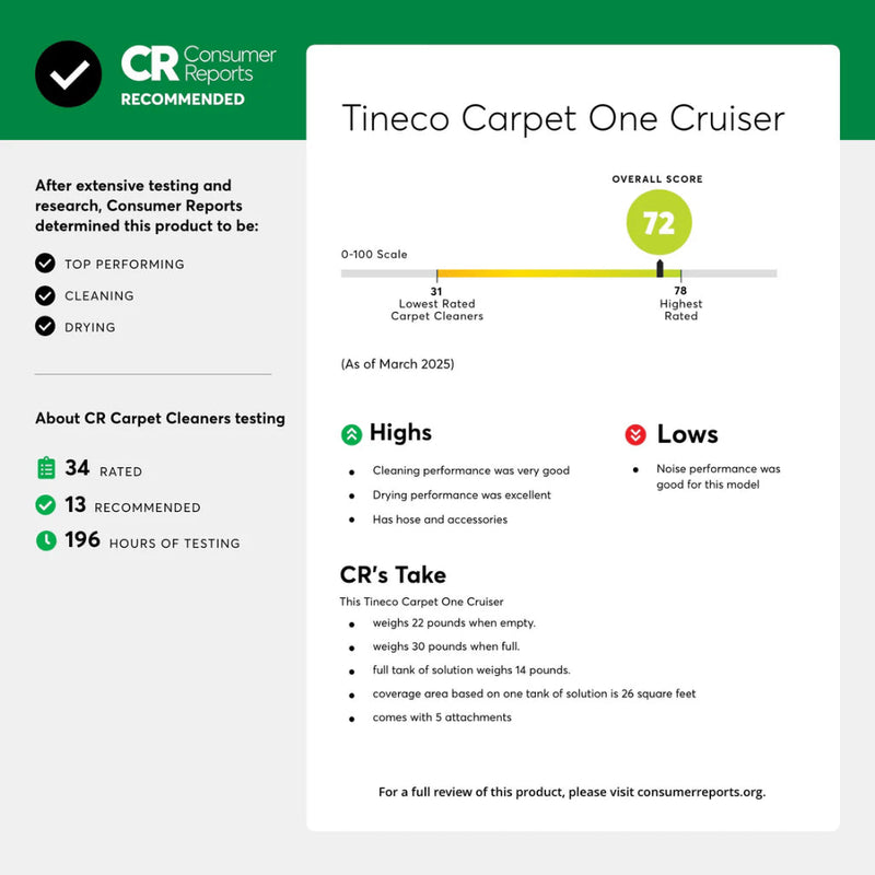 Tineco Carpet One Cruiser Smart Carpet Cleaner