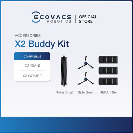ECOVACS Deebot X2/X2/T30S COMBO Family Series Accessories Listing - Acc Kit, Mop Pads & Dustbag