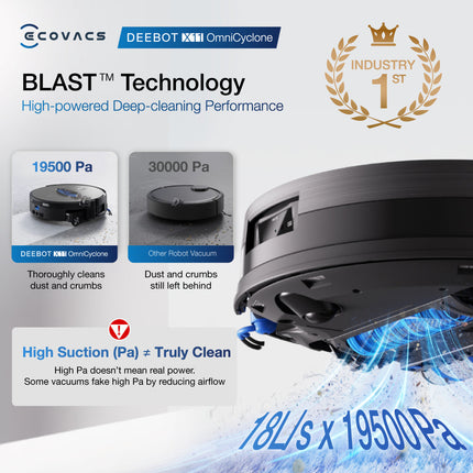 ECOVACS DEEBOT X11 OmniCyclone Floor Washing Robot Vacuum