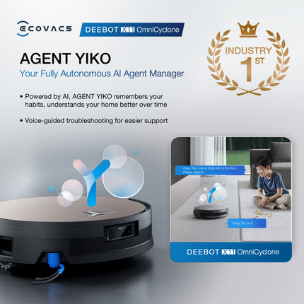 ECOVACS DEEBOT X11 OmniCyclone Floor Washing Robot Vacuum